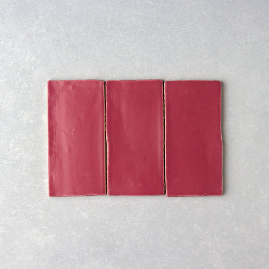 Spanish Handmade Matt Dark Hot Pink  75x150mm