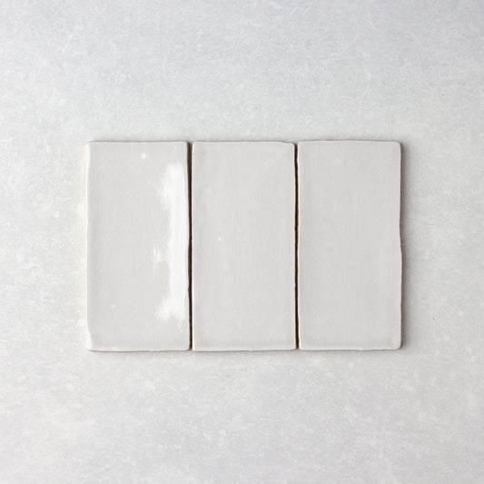 Spanish Handmade Gloss Craquele Dove 75x150mm