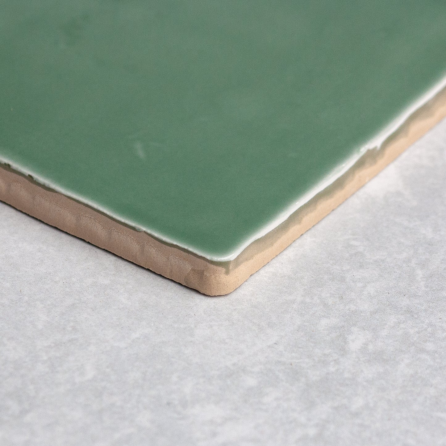 Handmade Gloss Jade  100x100mm