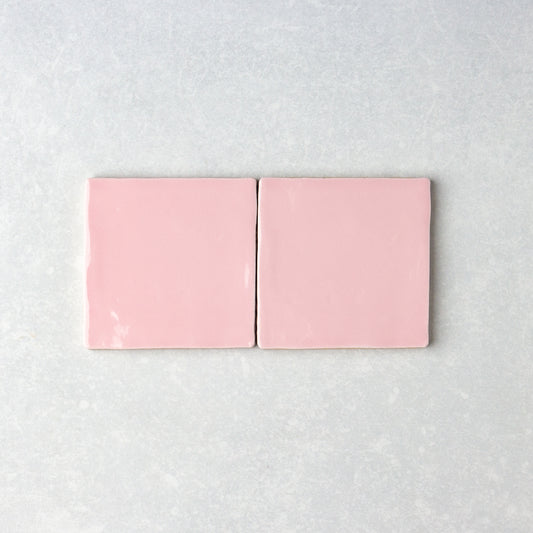 Handmade Gloss Rosa Pink  100x100mm