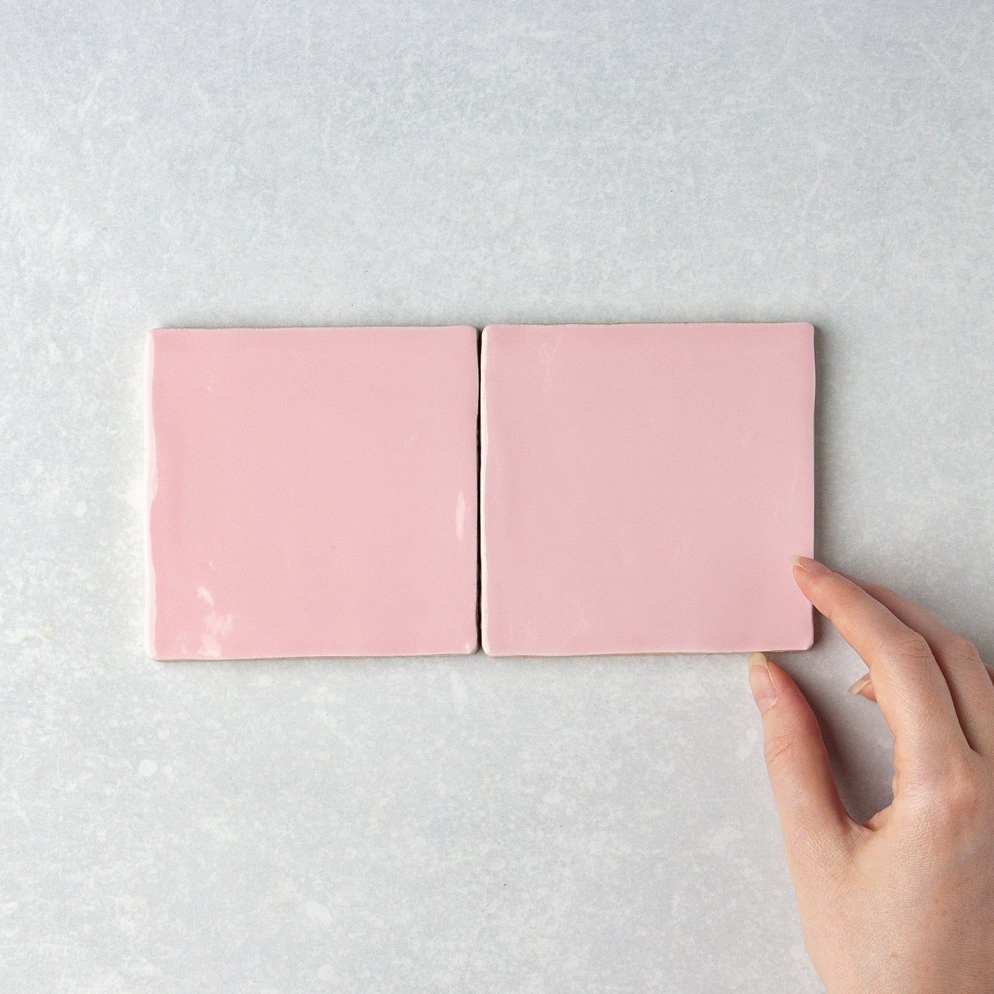 Handmade Gloss Rosa Pink  100x100mm