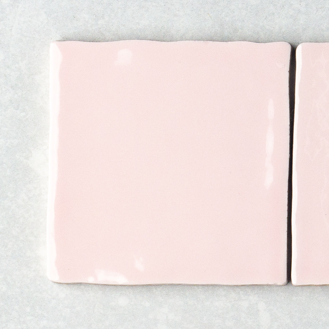 Handmade Gloss Soft Pink  100x100mm