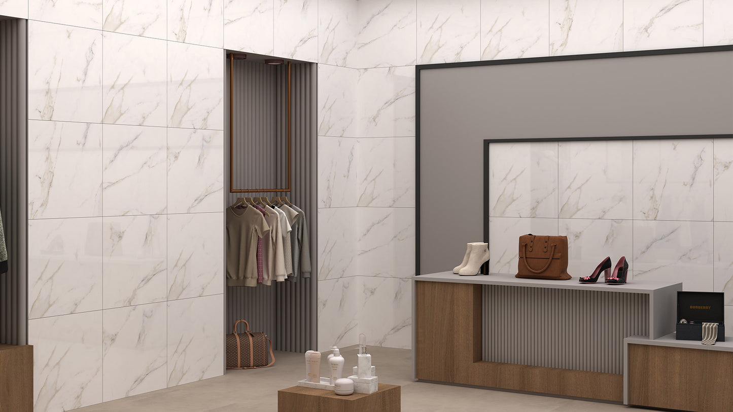 Grey Vein Gold Matt 600x600mm