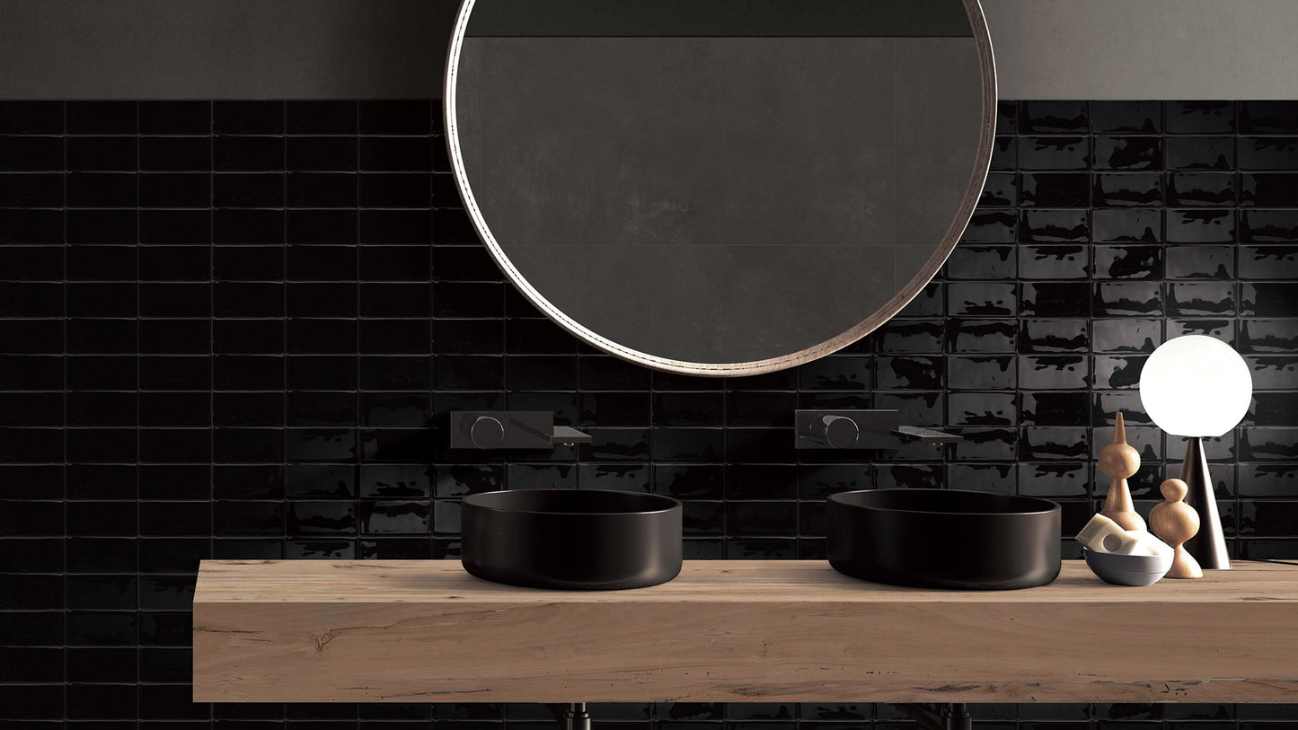 Luxe Midnight Black Gloss 100x100mm