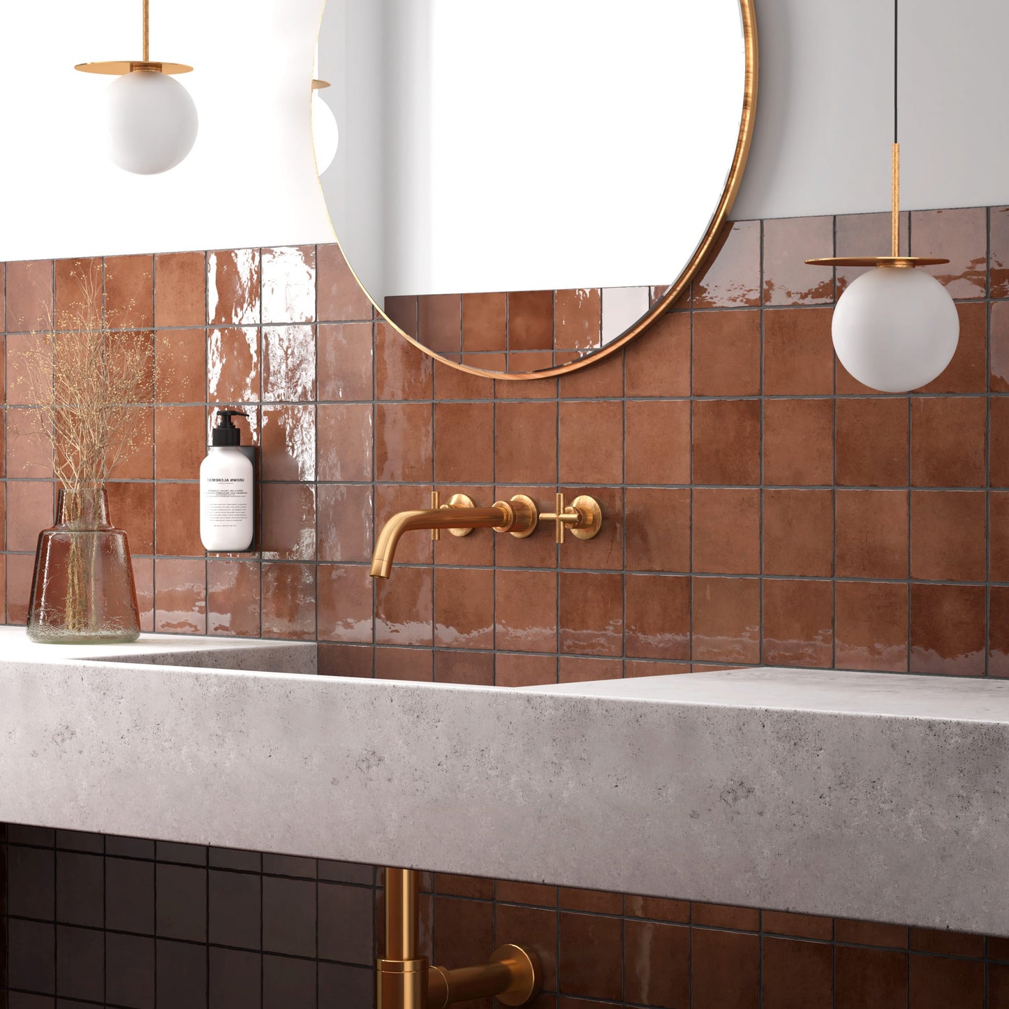 Majorca Gloss Mattone 100x100mm