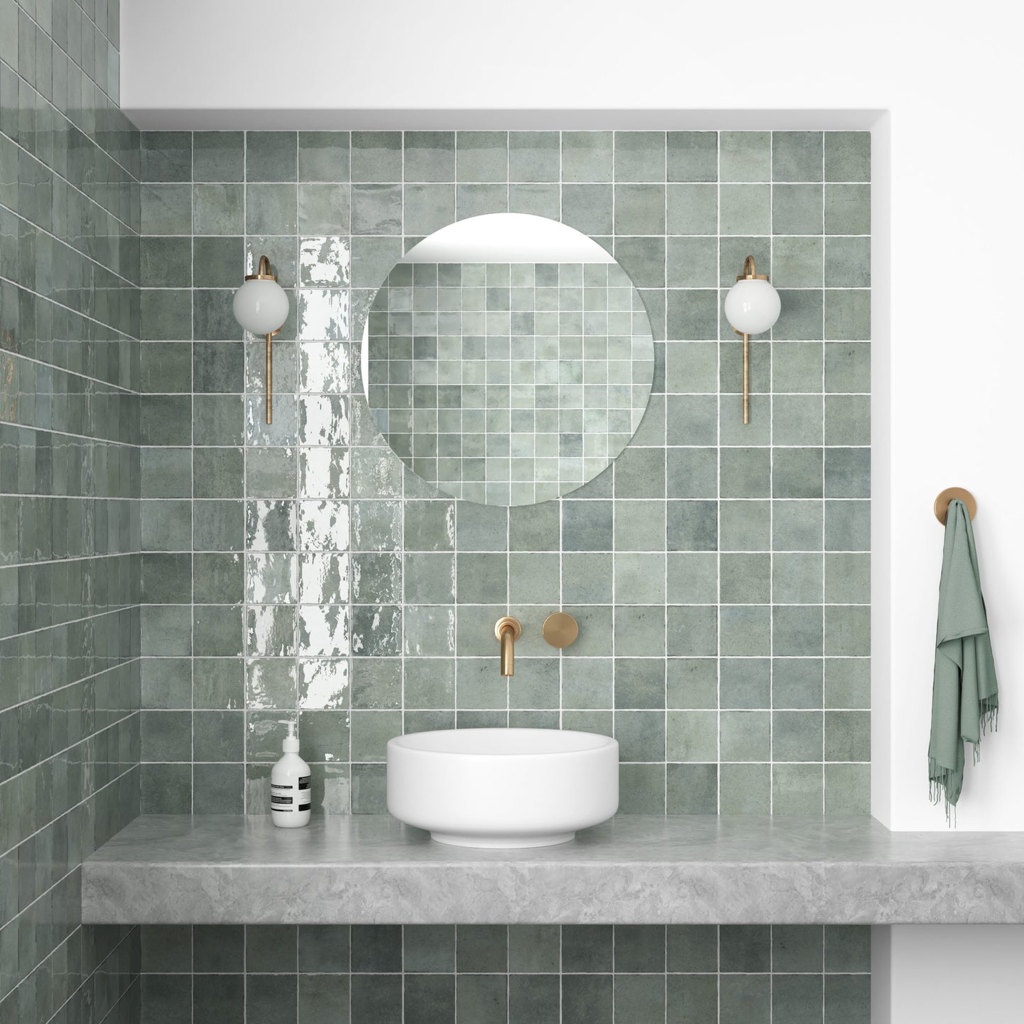 Majorca Gloss Mint 100x100mm