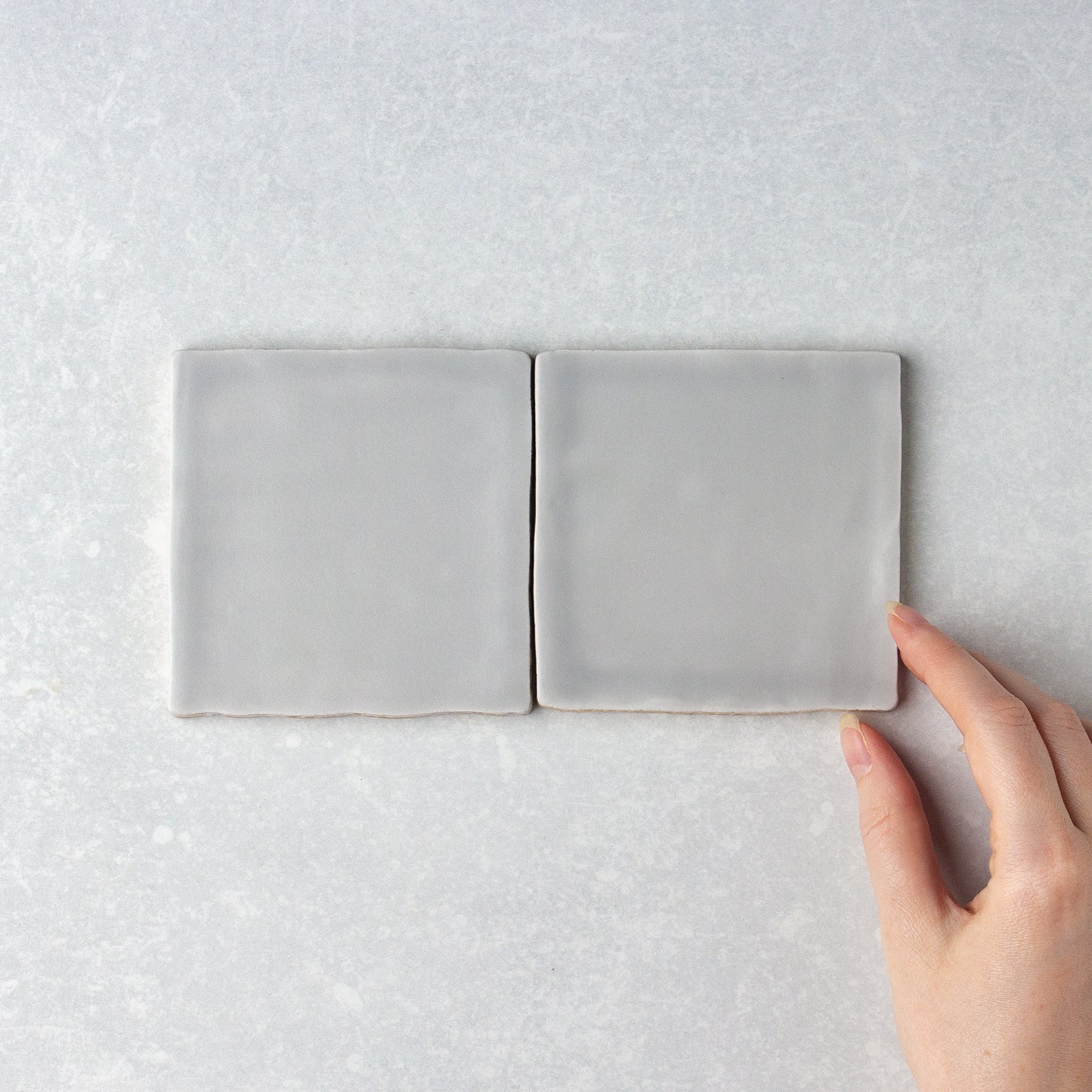 Handmade Matt Grey  100x100mm