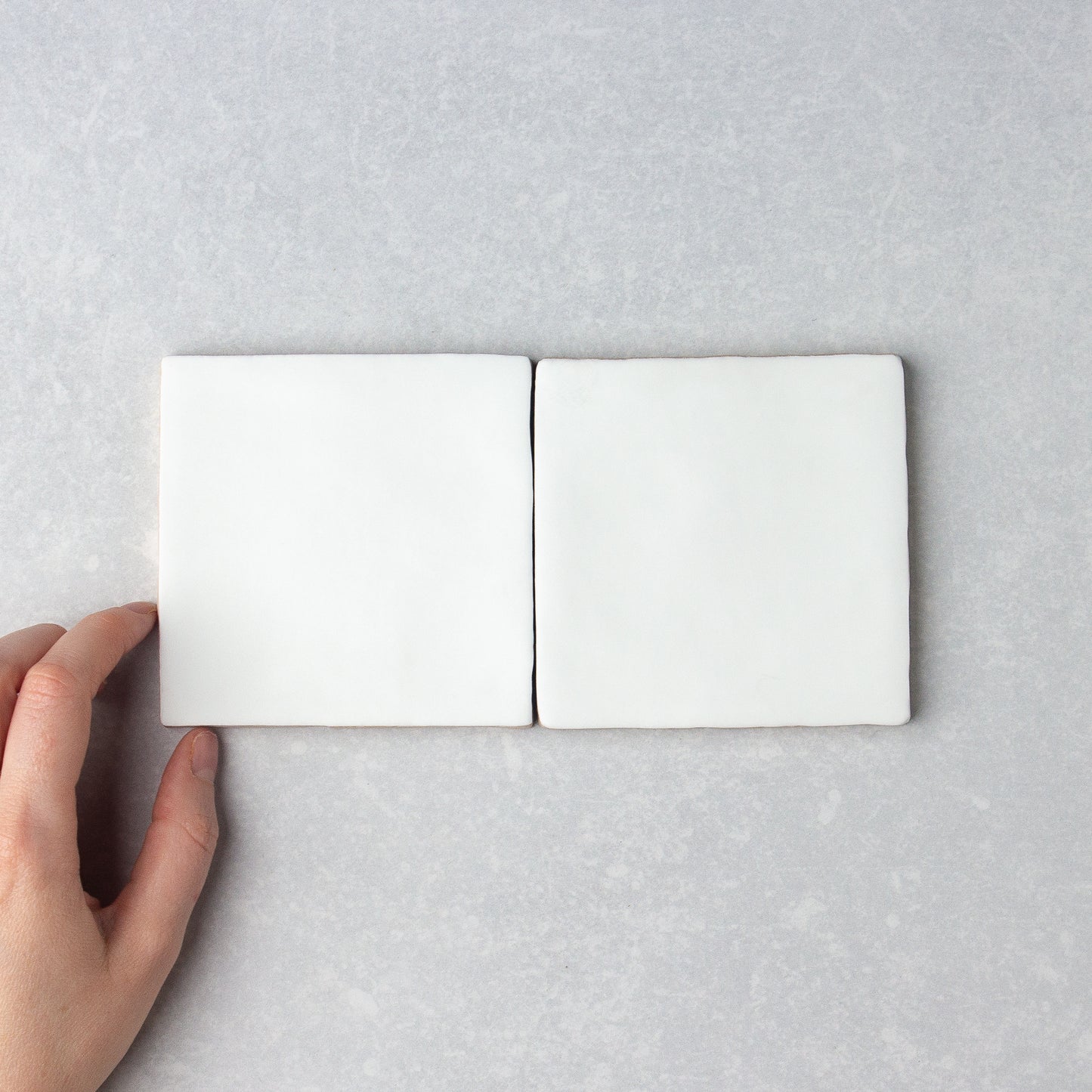 Handmade Matt White  100x100mm