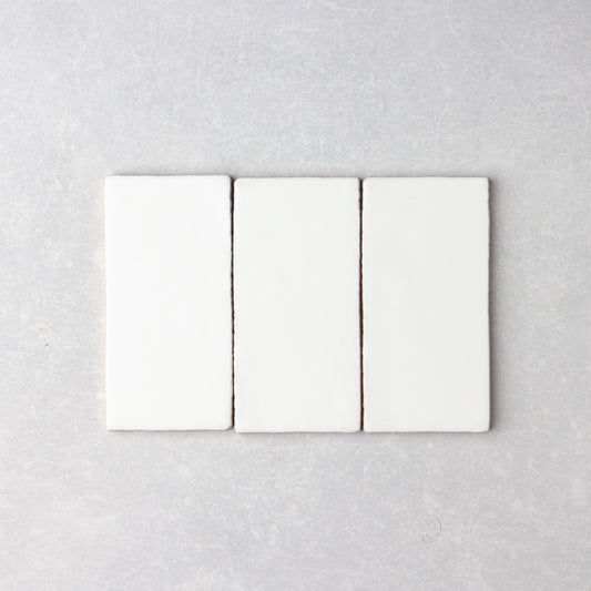 Spanish Handmade Matt White  75x150mm