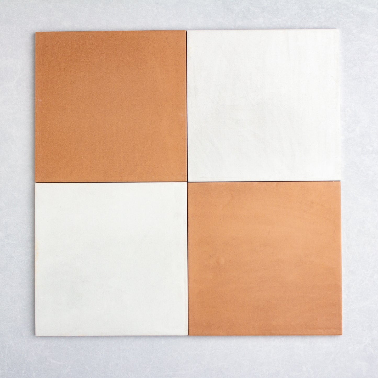 Checkerboard Teracotta Teja And Blanco 200x200mm