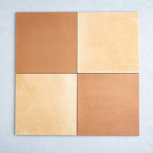 Checkerboard Teracotta Teja And Cotto 200x200mm