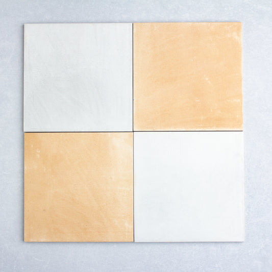 Checkerboard Terracotta Blanco And Cotto 200x200mm
