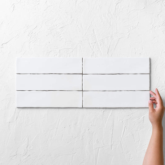 Metro White Gloss Subway Tile 75x300mm