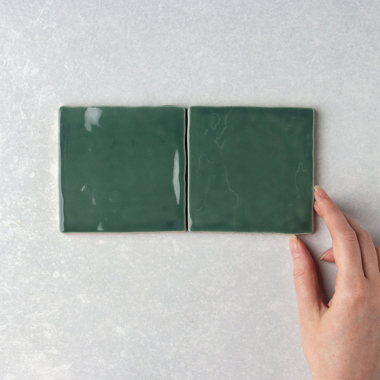 Handmade Gloss Verde Militare  100x100mm