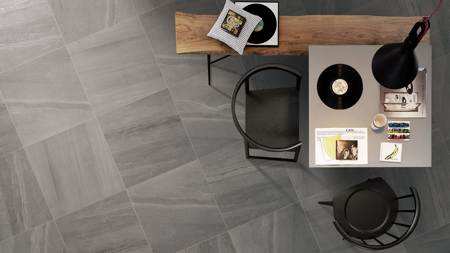 Mineral Dark Grey Structured 600x600mm