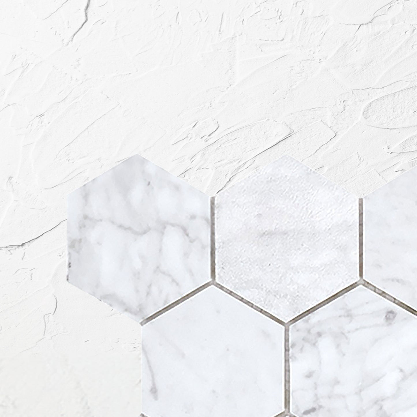 Tuscany Carrara Large Hexagon Mosaic