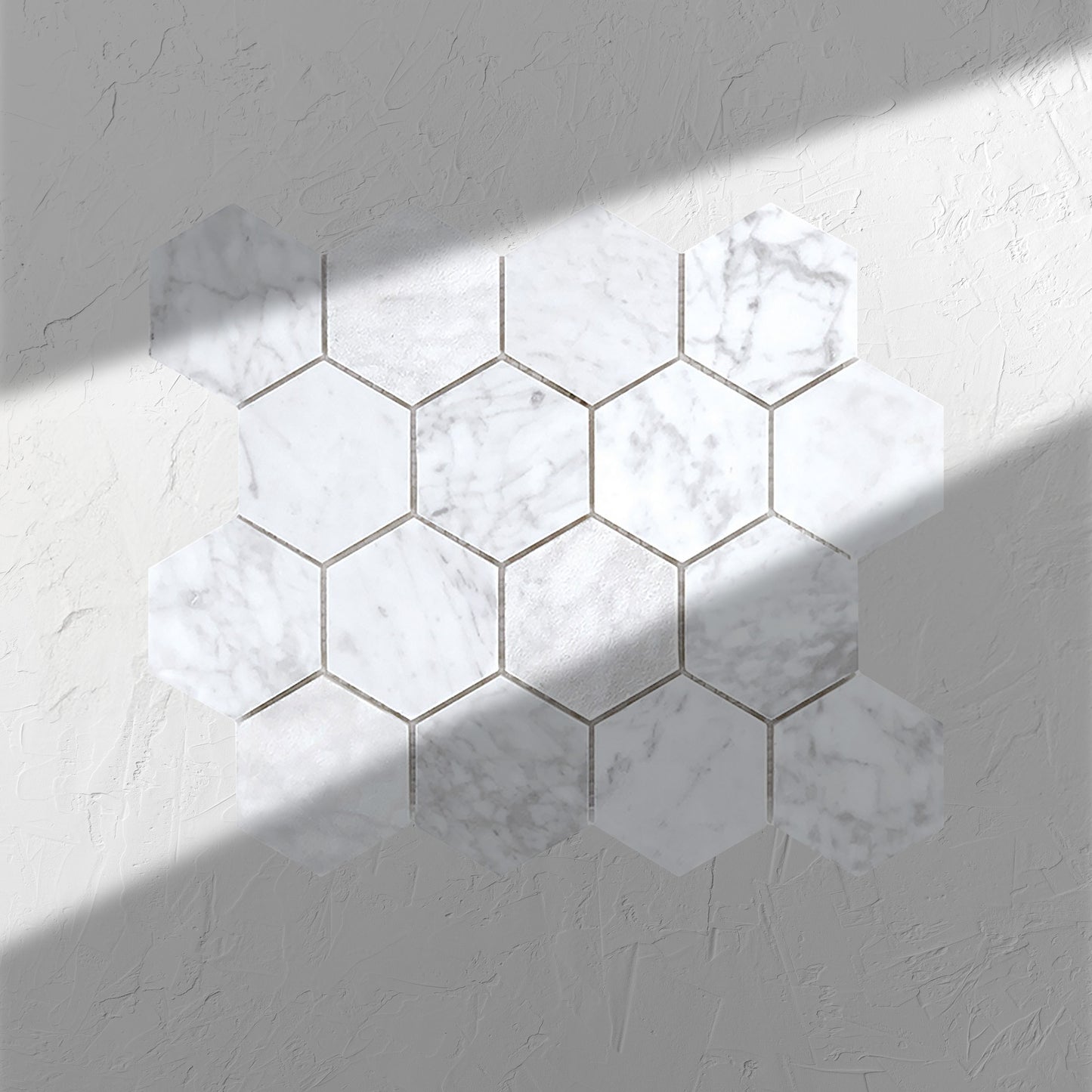 Tuscany Carrara Large Hexagon Mosaic