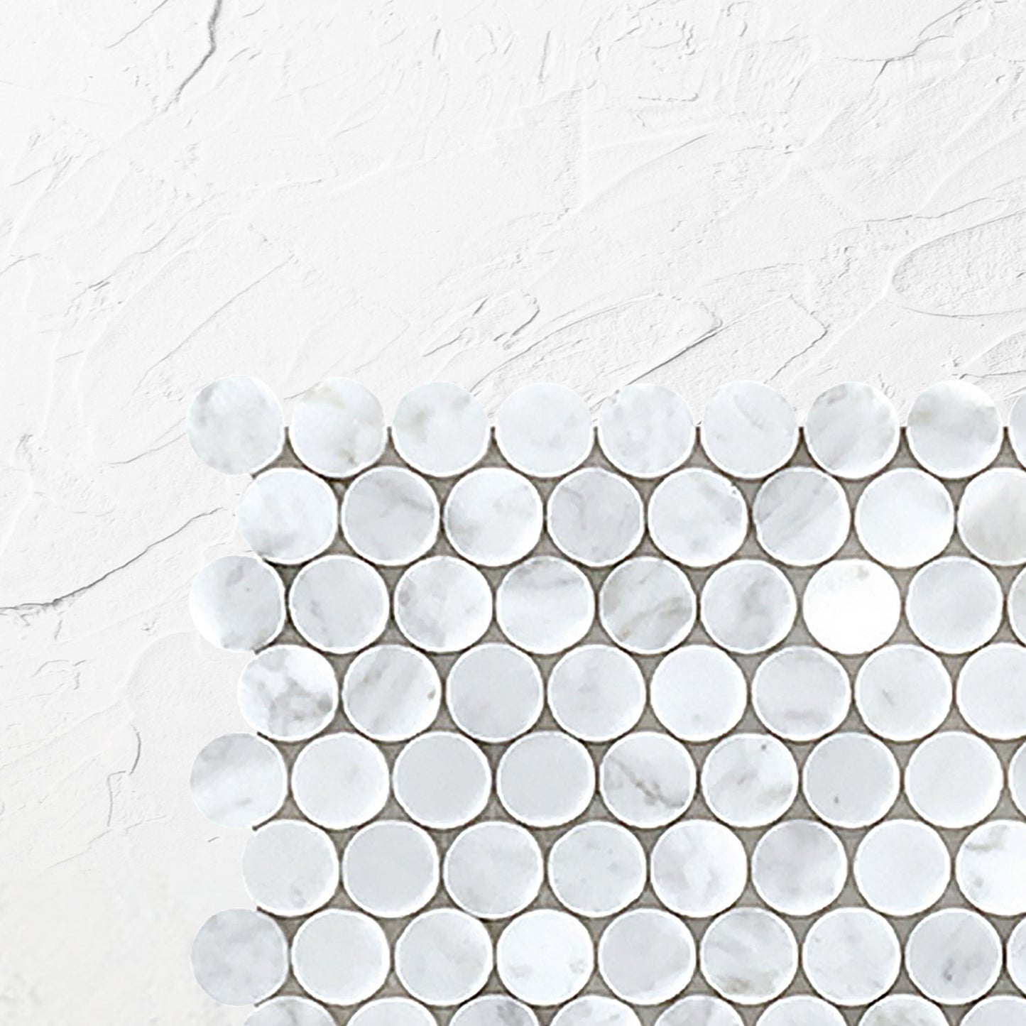 Tuscany Carrara Penny Round Mosaic