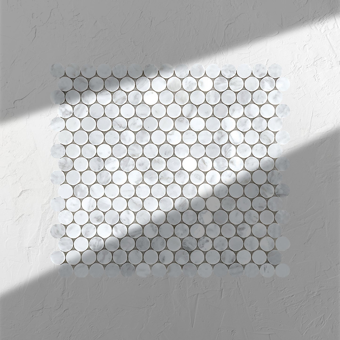 Tuscany Carrara Penny Round Mosaic