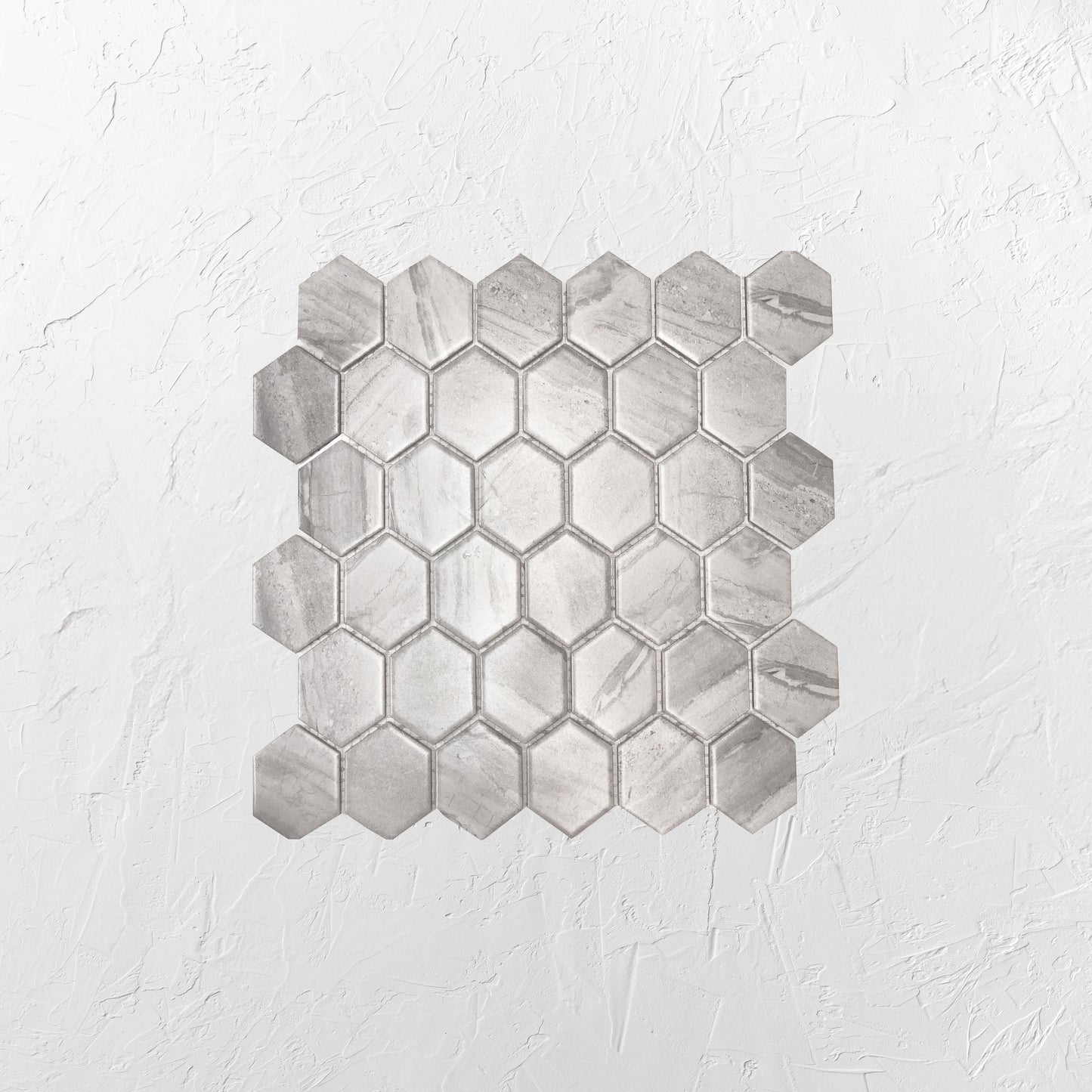 Wooden Grey Matt Porcelain Glazed Hexagon 51x59mm