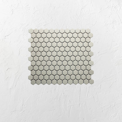 Marlowe Bone Matt Hexagon Mosaic 23x23mm