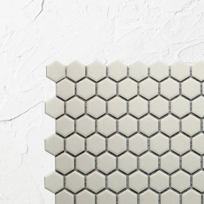 Marlowe Bone Matt Hexagon Mosaic 23x23mm
