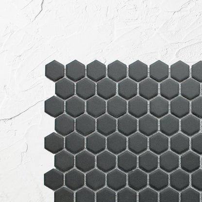 Marlowe Black Matt Mosaic Hexagon 23x23mm