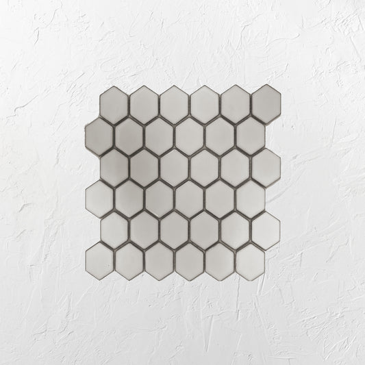 Antique White Gloss Glazed Hexagon 51x59mm