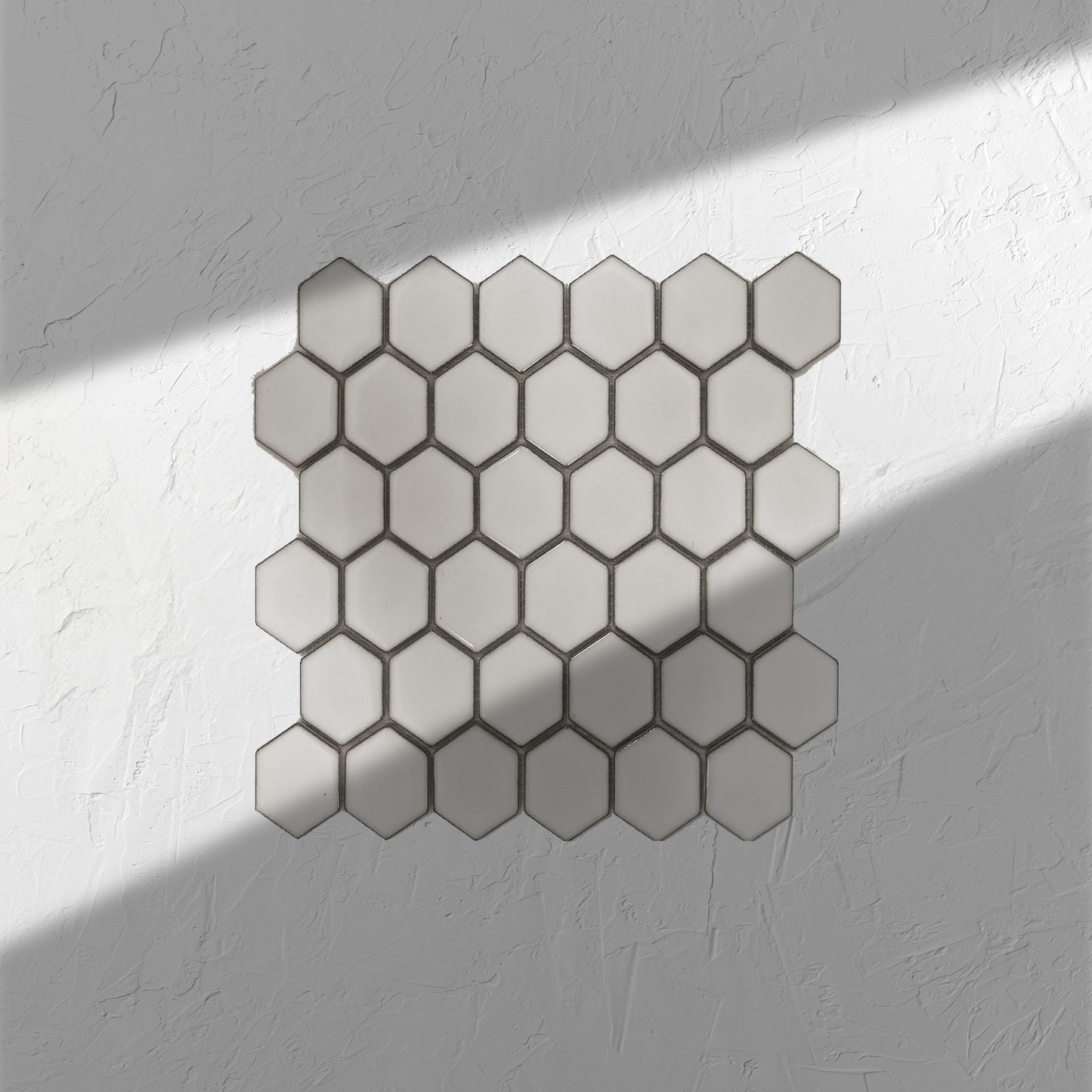 Antique White Gloss Glazed Hexagon 51x59mm