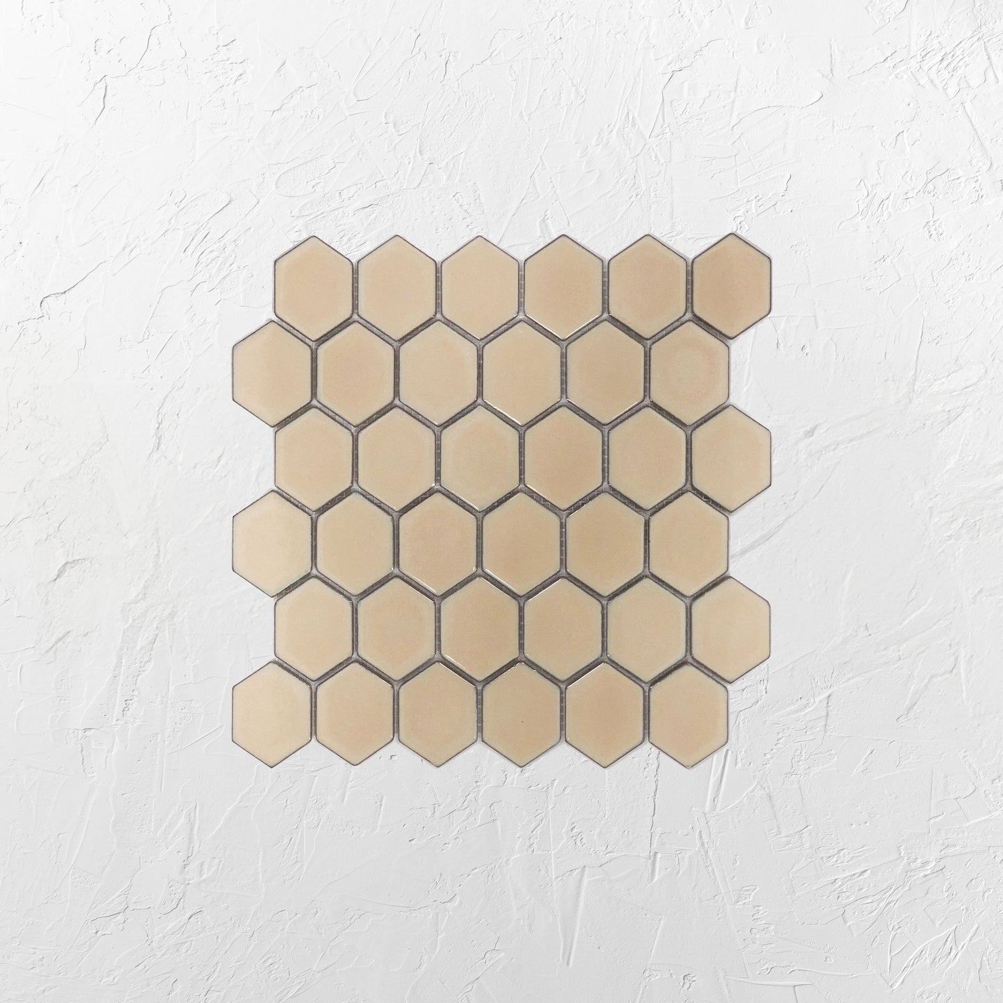 Antique Beige Gloss Glazed Hexagon 51x59mm
