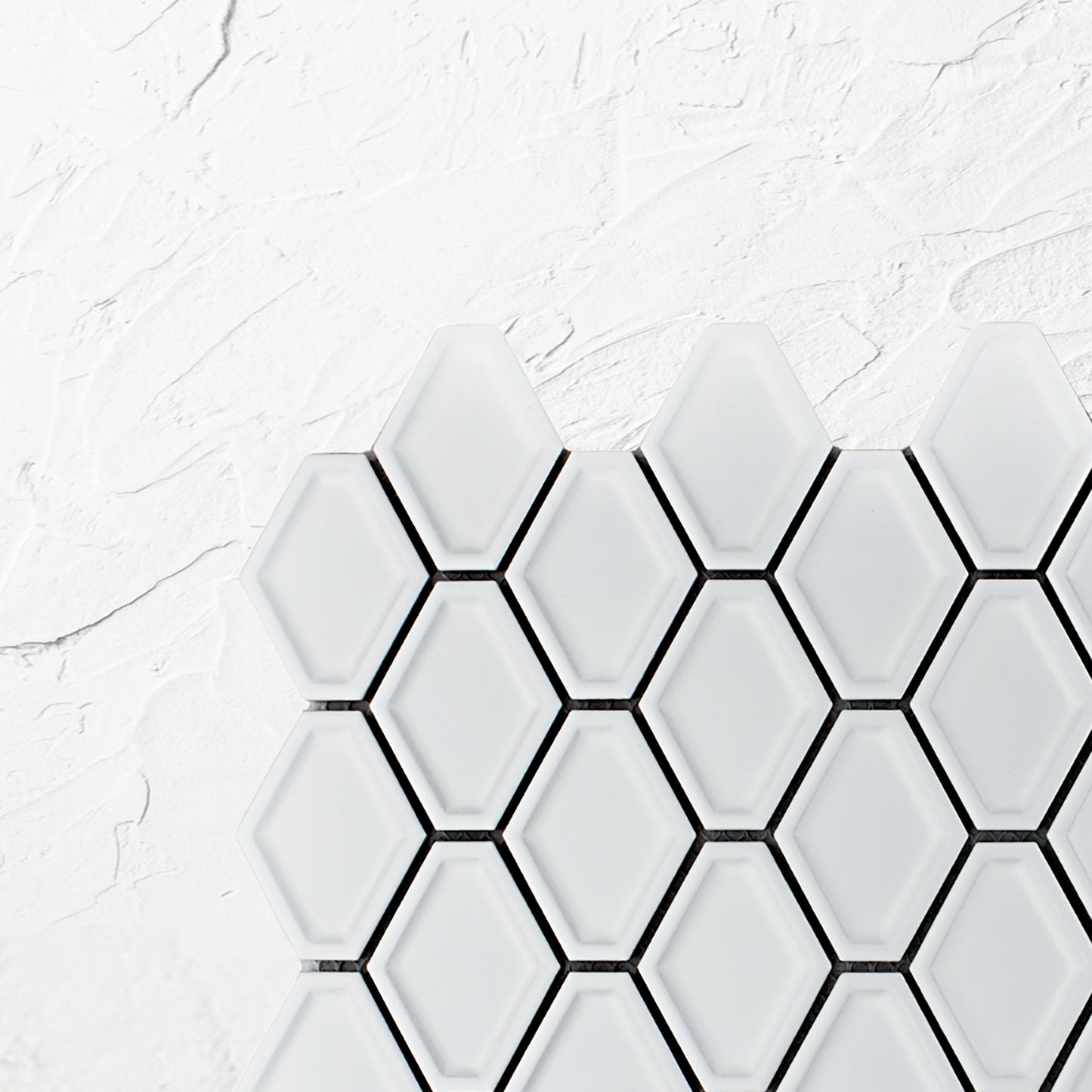 White Matt Internal Porcelain Glazed Honeycombe 46.5x60mm