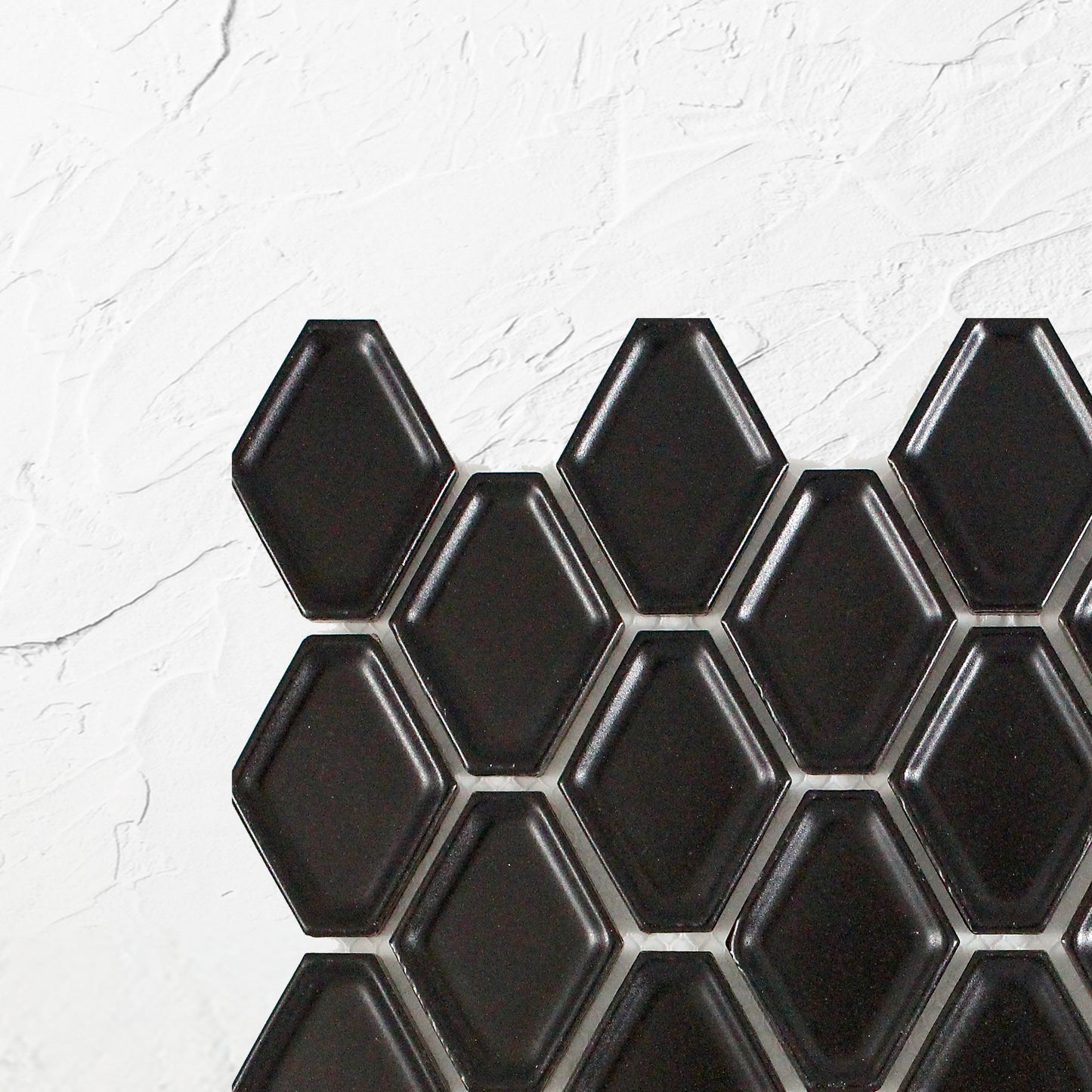 Black Matt Internal Porcelain Glazed Honeycombe 46.5x60mm