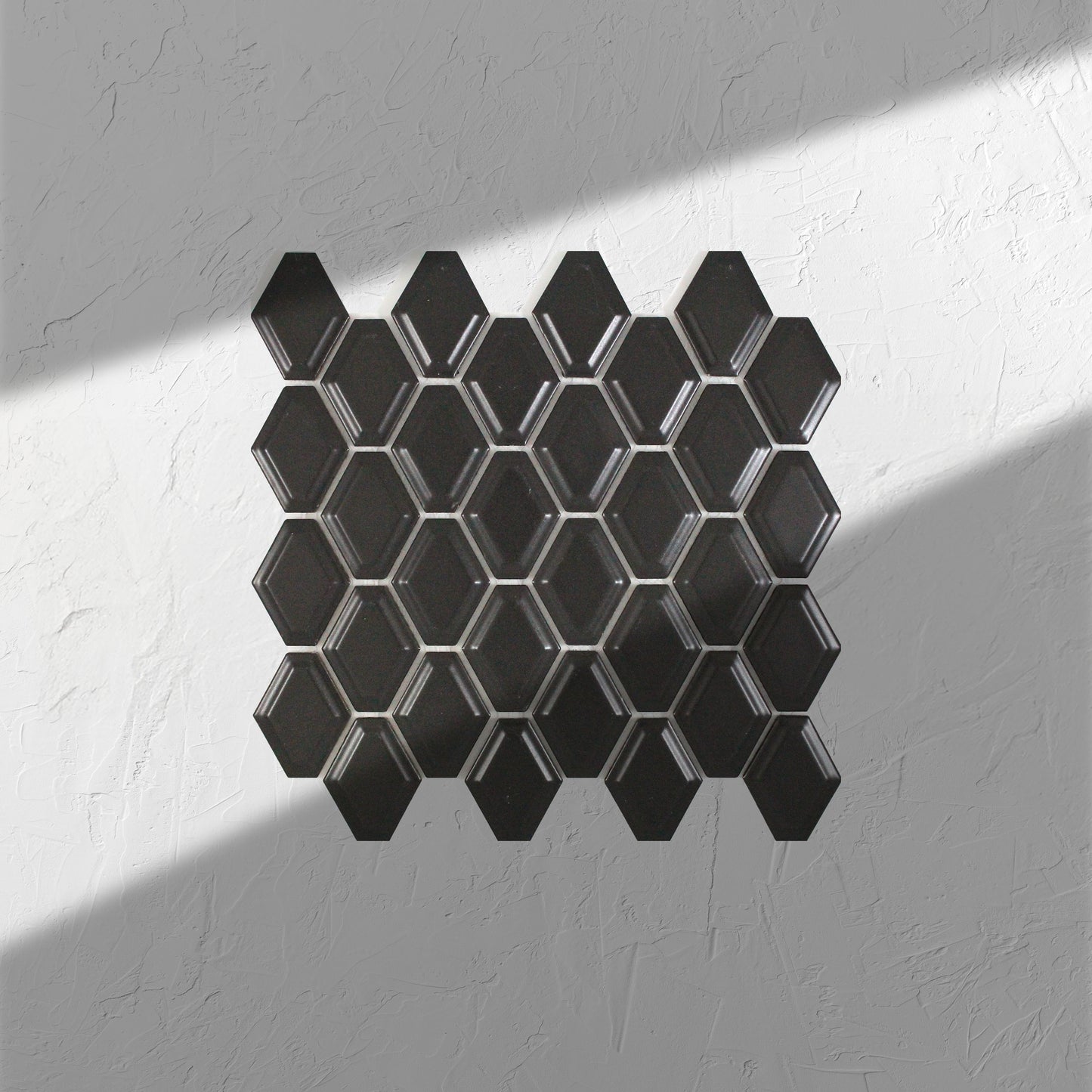 Black Matt External Porcelain Glazed Honeycombe 46.5x60mm