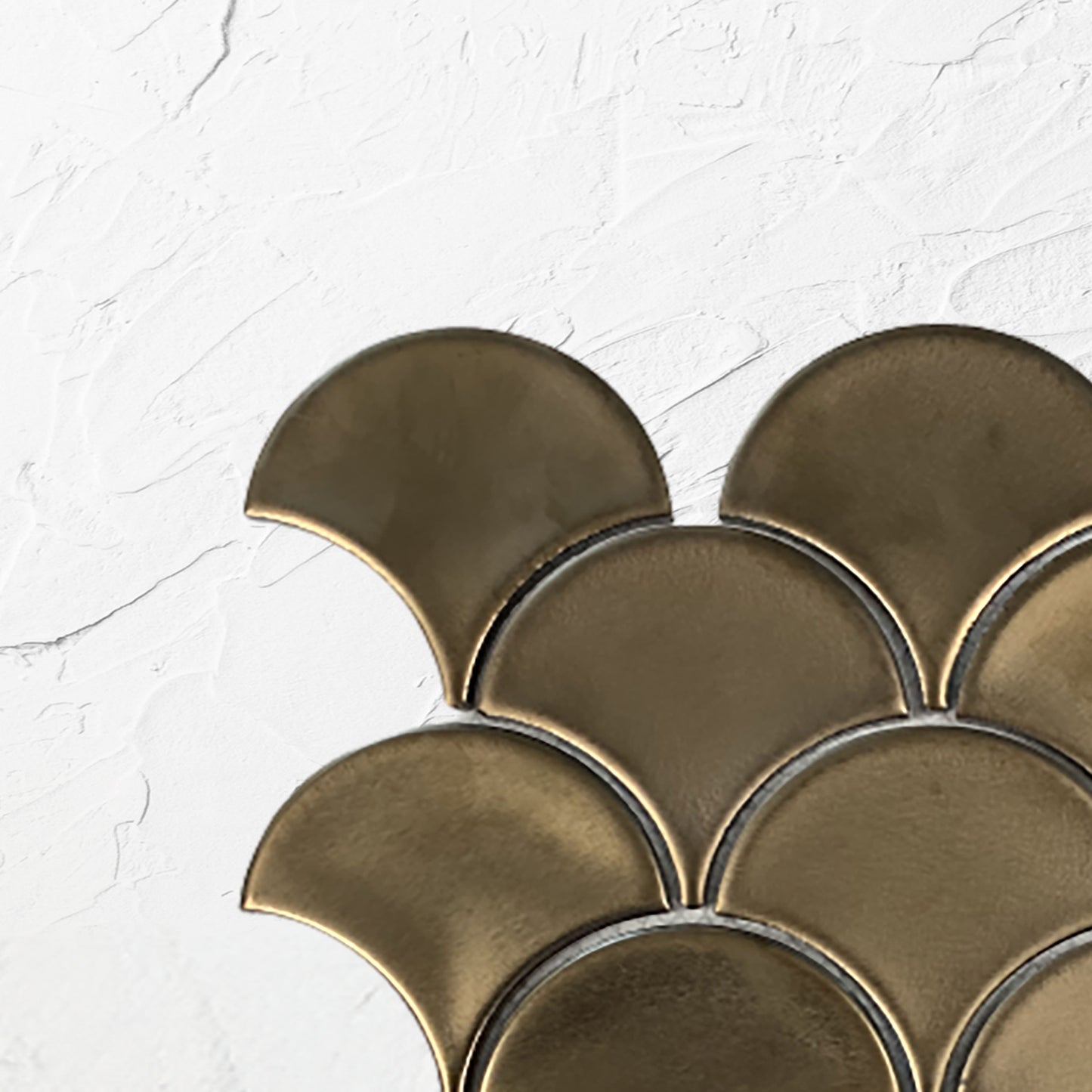 Bronze Metal Plated Matt Porcelain Glazed Fishscale