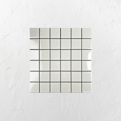 Smoke Grey Gloss Porcelain Glazed 48x48mm Square