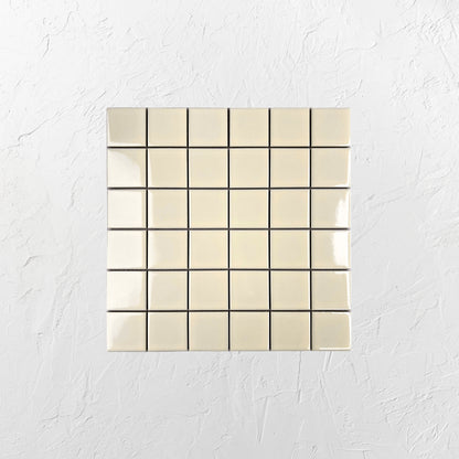Cream Gloss Porcelain Glazed 48x48mm Square