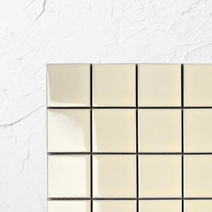 Cream Gloss Porcelain Glazed 48x48mm Square