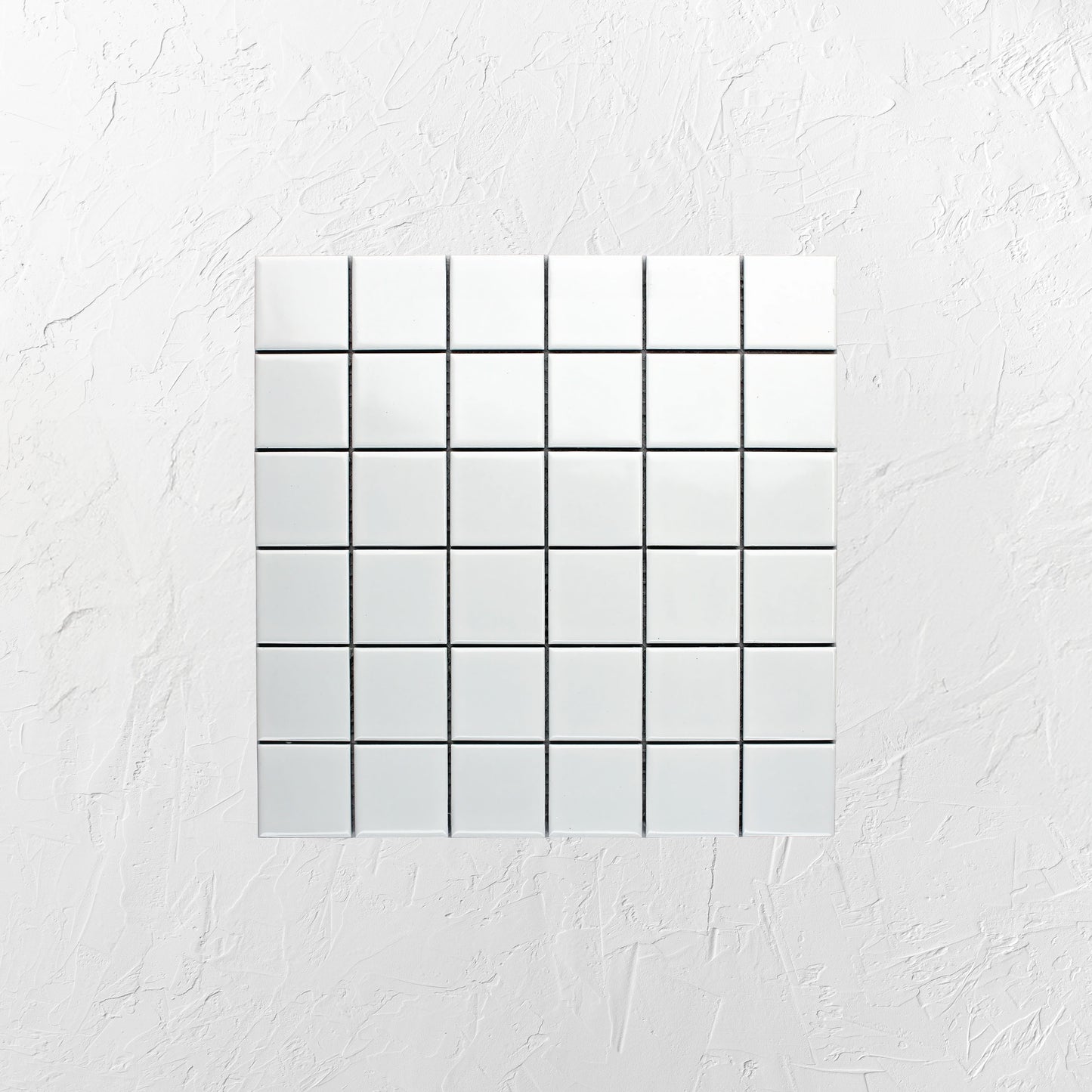 White Gloss Porcelain Glazed 48x48mm Square