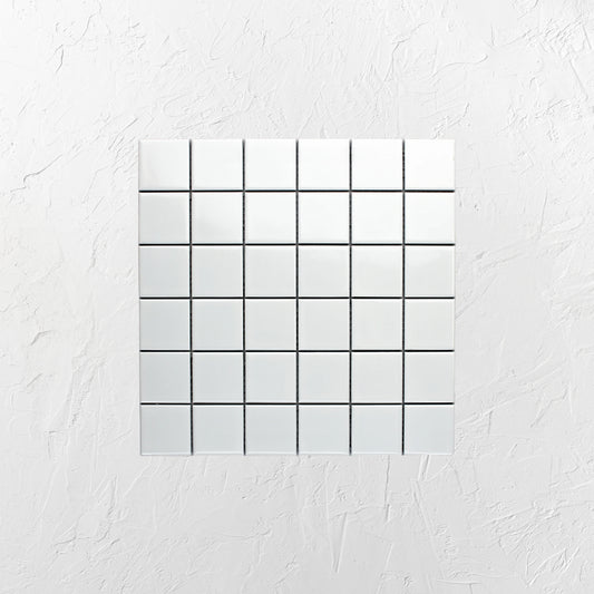 White Gloss Porcelain Glazed Square 48x48mm