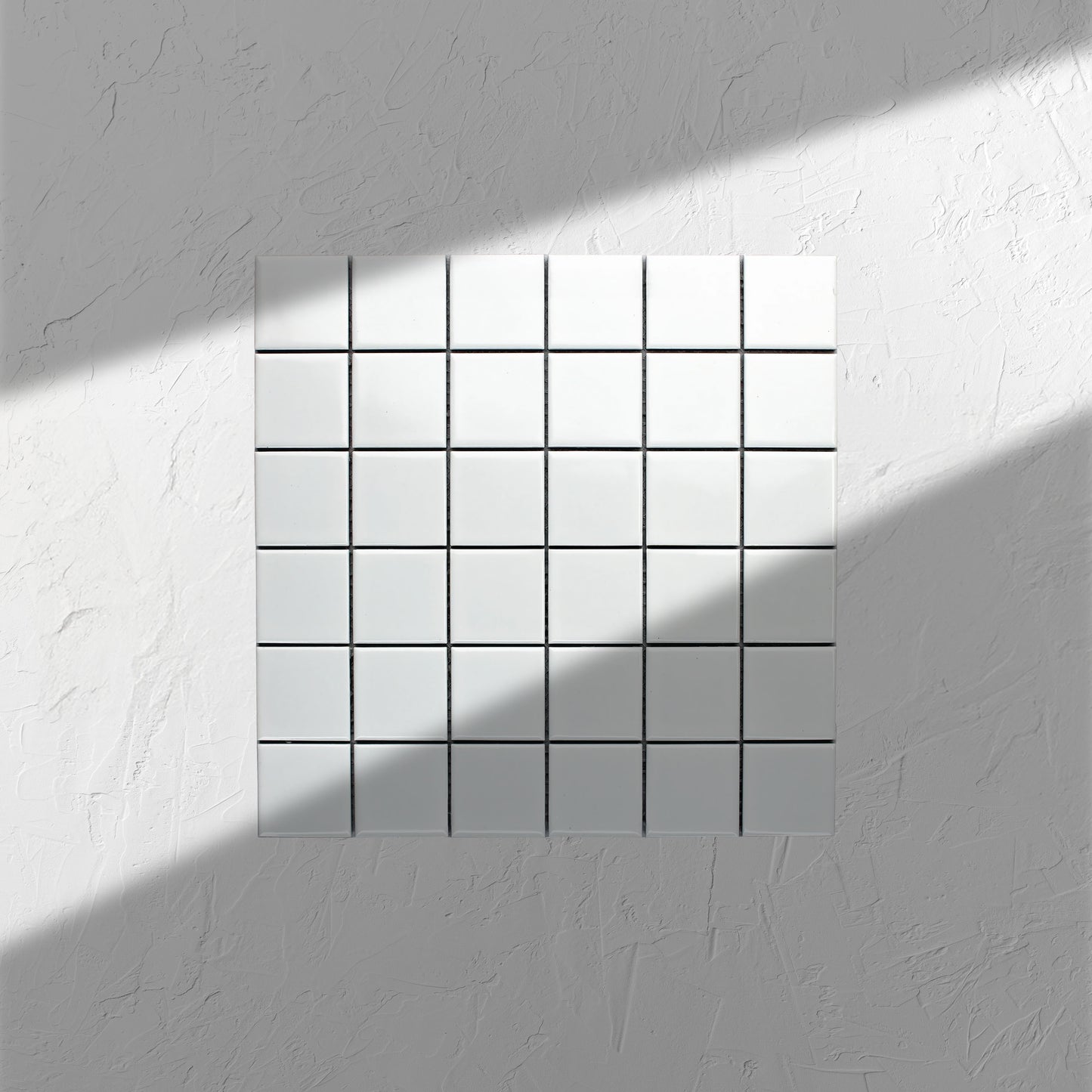 White Gloss Porcelain Glazed 48x48mm Square