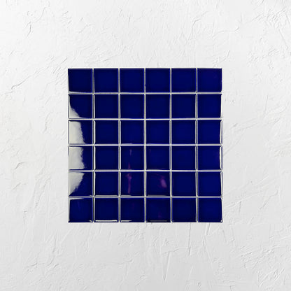 Dark Blue Gloss Porcelain Glazed 48x48mm Square