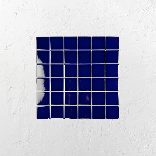 Dark Blue Gloss Porcelain Glazed Square 48x48mm