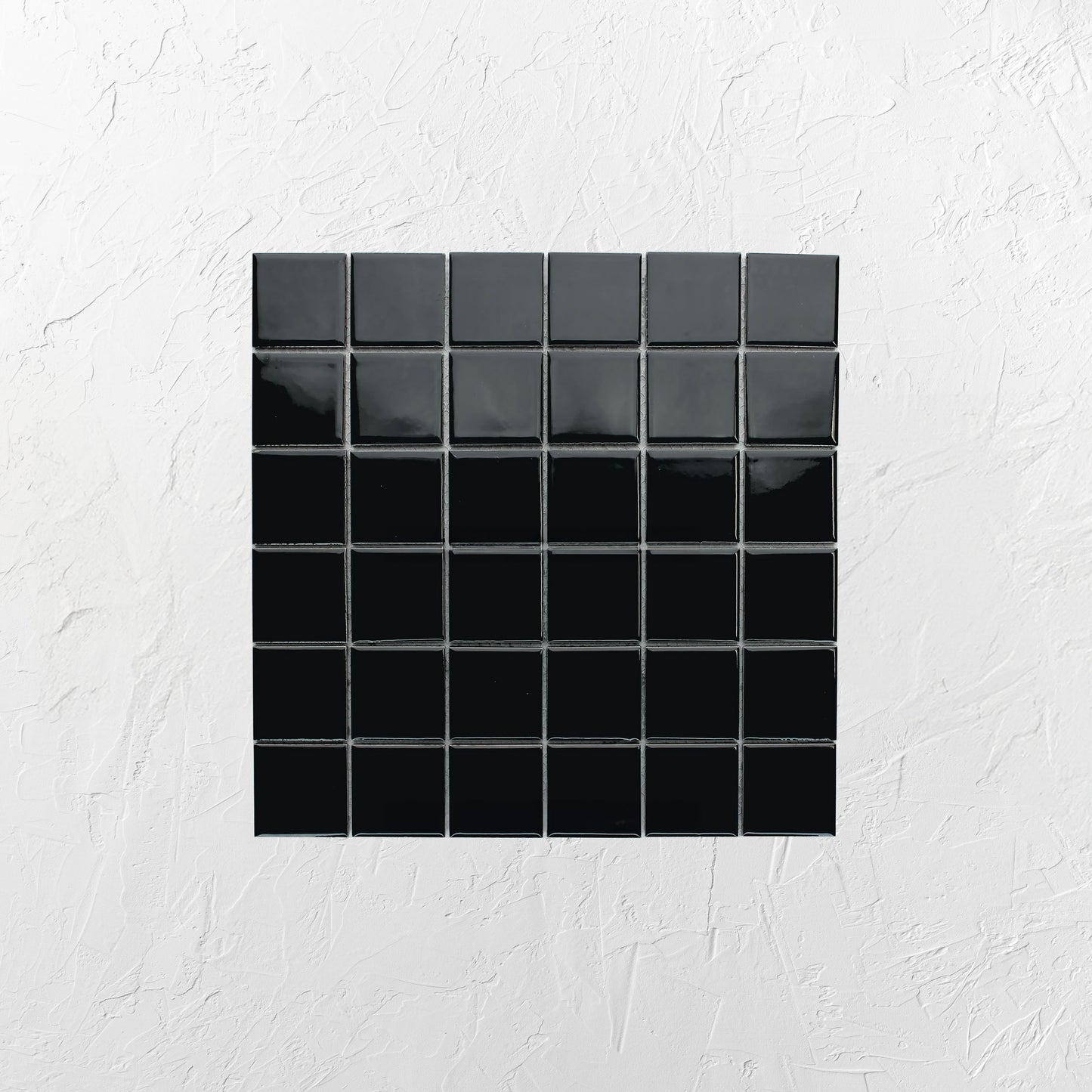 Black Gloss Porcelain Glazed 48x48mm Square