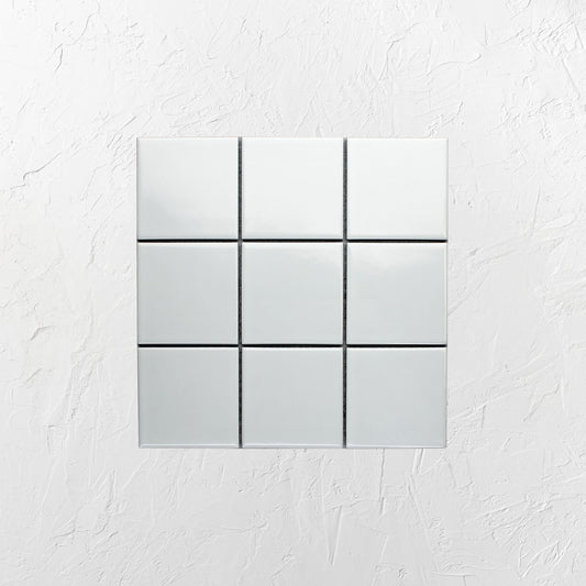 White Gloss Porcelain Glazed Square 97x97mm