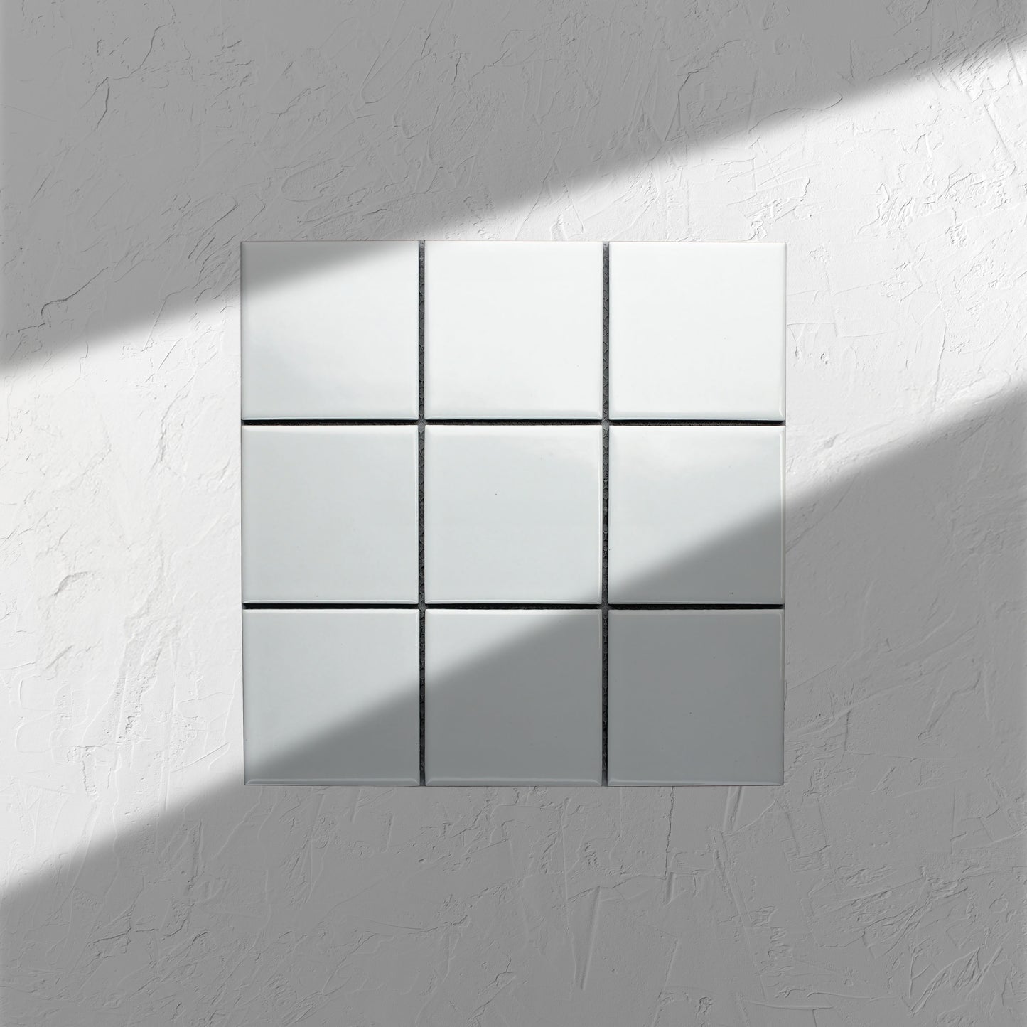 White Gloss Porcelain Glazed Square 97x97mm
