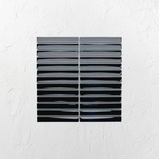 Dark Navy Gloss Concave Porcelain Glazed Finger 20x145mm