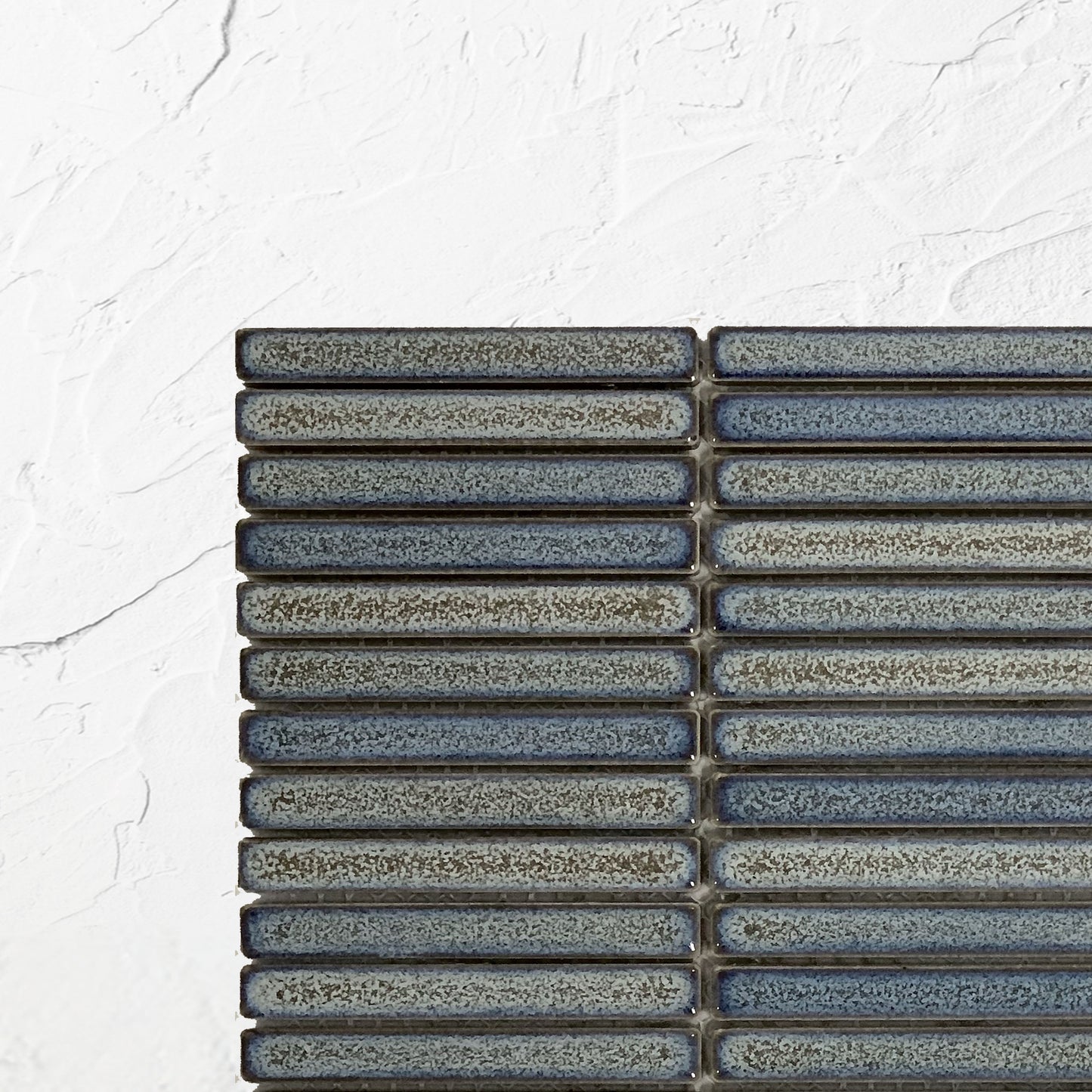 Mottled Grey Gloss Porcelain Glazed KitKat 12x92mm