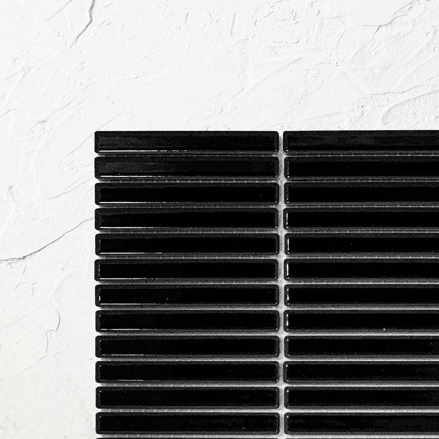 Black Gloss Porcelain Glazed KitKat 12x92mm
