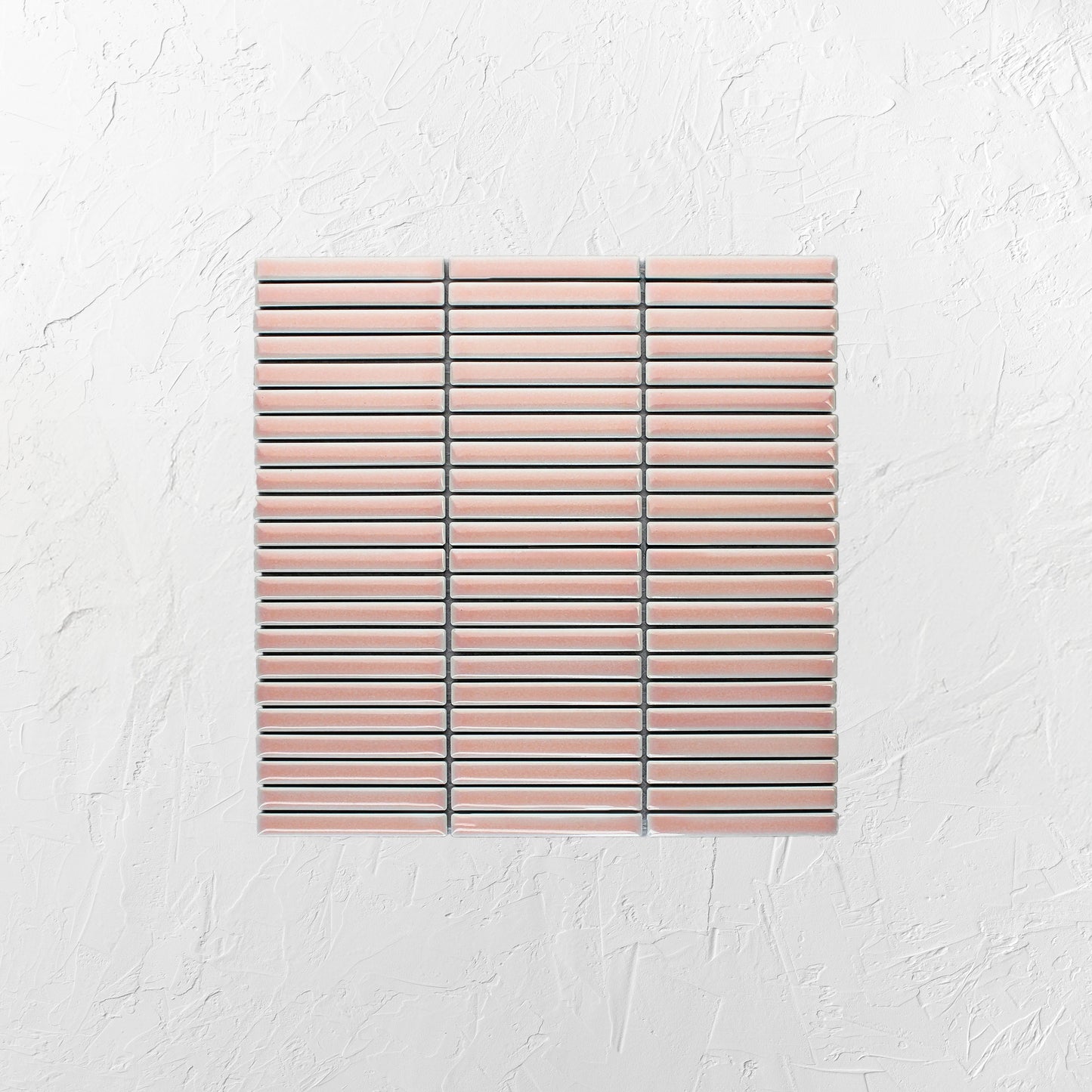 Antique Pale Pink Gloss Porcelain Glazed KitKat 12x92mm