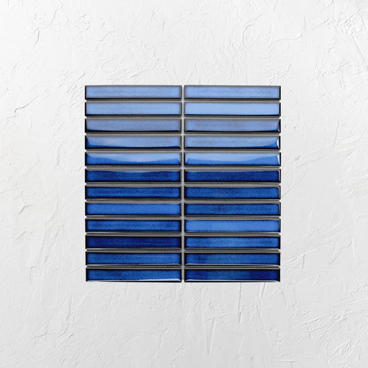 Shadow Blue Green Gloss KitKat Straight Bone Pattern 22x145mm